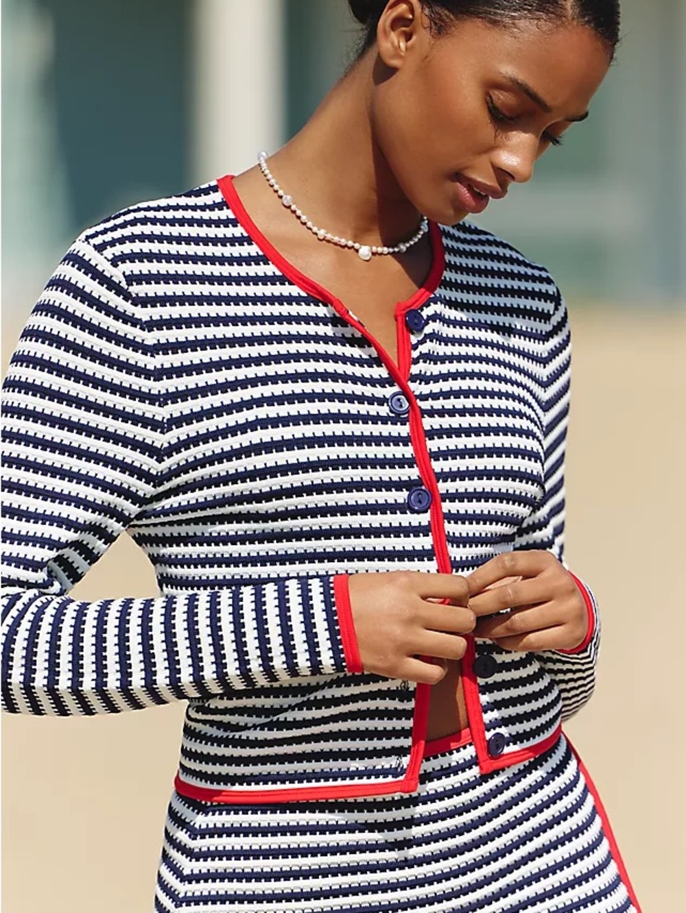 Beach Riot Calla Jacquard Striped Cardigan size XL